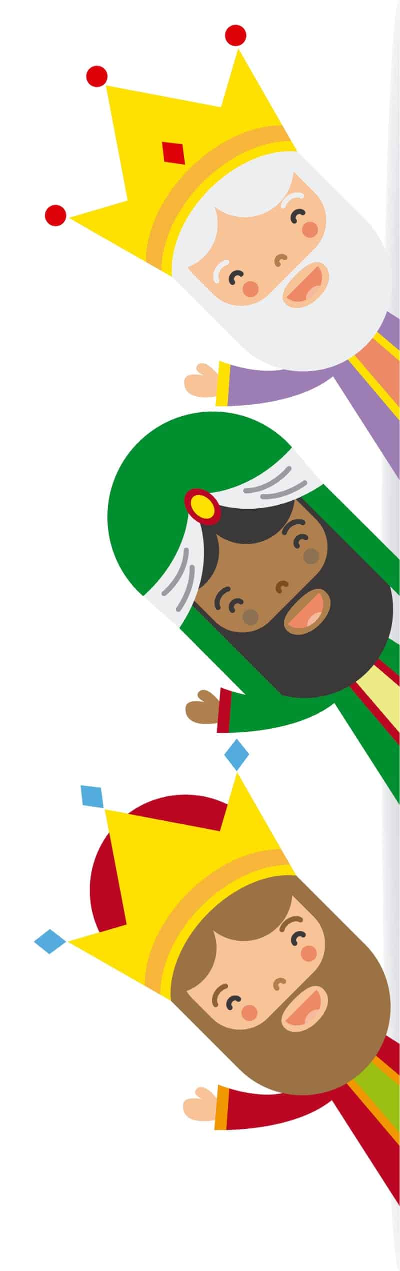 Representación clásica de los Reyes Magos